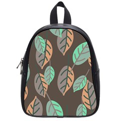 Leaf Brown School Bag (small) by Dutashop