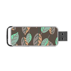 Leaf Brown Portable Usb Flash (one Side) by Dutashop