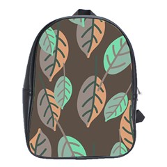 Leaf Brown School Bag (xl) by Dutashop