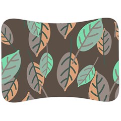 Leaf Brown Velour Seat Head Rest Cushion