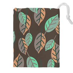 Leaf Brown Drawstring Pouch (5xl)