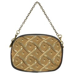 Gold Background Modern Chain Purse (one Side) by Dutashop