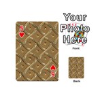 Gold Background Modern Playing Cards 54 Designs (Mini) Front - Heart5