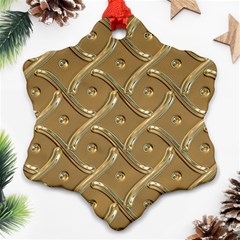 Gold Background Modern Ornament (snowflake)