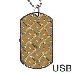 Gold Background Modern Dog Tag Usb Flash (one Side) by Dutashop