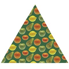 Background Fruits Several Wooden Puzzle Triangle