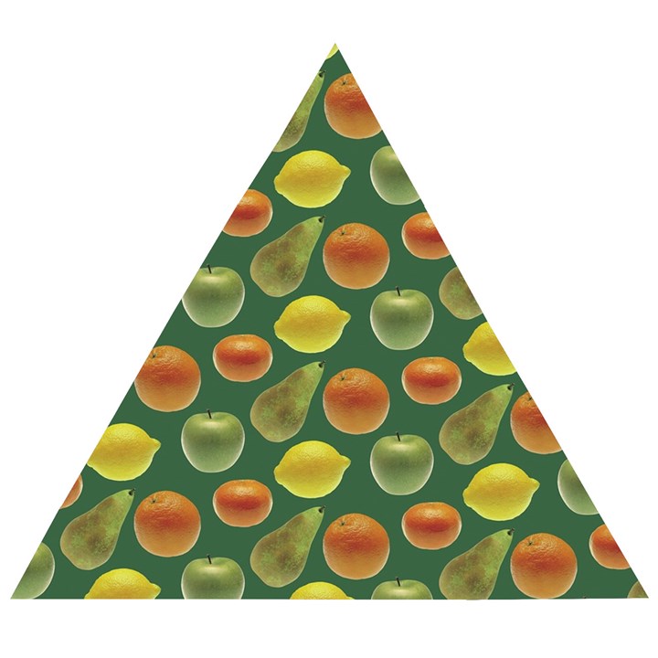 Background Fruits Several Wooden Puzzle Triangle