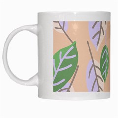 Leaf Pink White Mugs by Dutashop