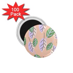 Leaf Pink 1 75  Magnets (100 Pack)  by Dutashop