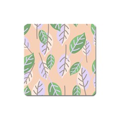 Leaf Pink Square Magnet by Dutashop