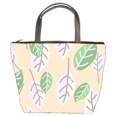 Leaf Pink Bucket Bag by Dutashop