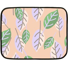 Leaf Pink Double Sided Fleece Blanket (mini)  by Dutashop