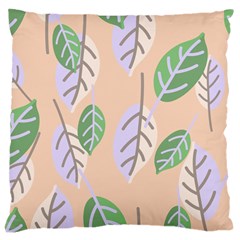 Leaf Pink Large Cushion Case (two Sides) by Dutashop