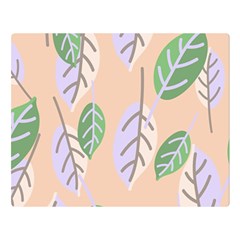 Leaf Pink Double Sided Flano Blanket (large) 