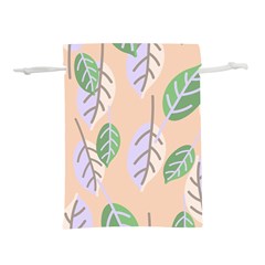 Leaf Pink Lightweight Drawstring Pouch (s)