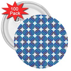 Geometric Dots Pattern 3  Buttons (100 Pack)  by Dutashop