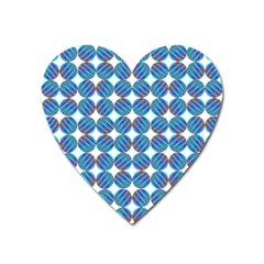 Geometric Dots Pattern Heart Magnet by Dutashop