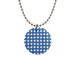 Geometric Dots Pattern 1  Button Necklace by Dutashop