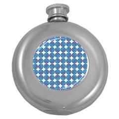 Geometric Dots Pattern Round Hip Flask (5 Oz) by Dutashop