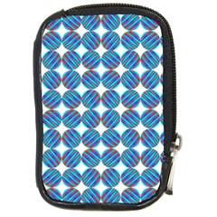 Geometric Dots Pattern Compact Camera Leather Case by Dutashop