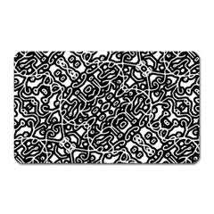 Interlace Black And White Pattern Magnet (rectangular)