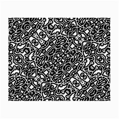 Interlace Black And White Pattern Small Glasses Cloth by dflcprintsclothing