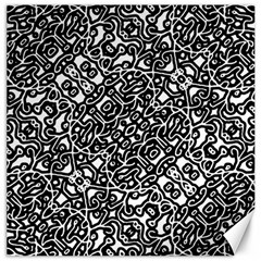 Interlace Black And White Pattern Canvas 12  X 12 