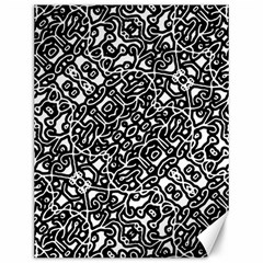 Interlace Black And White Pattern Canvas 12  X 16 