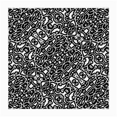 Interlace Black And White Pattern Medium Glasses Cloth by dflcprintsclothing