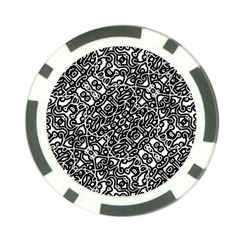 Interlace Black And White Pattern Poker Chip Card Guard (10 Pack) by dflcprintsclothing