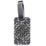 Interlace Black And White Pattern Luggage Tag (two sides) Front