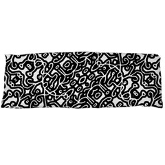 Interlace Black And White Pattern Body Pillow Case (dakimakura) by dflcprintsclothing