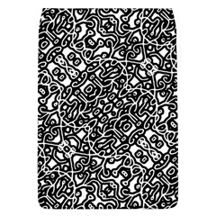 Interlace Black And White Pattern Removable Flap Cover (l) by dflcprintsclothing