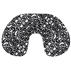 Interlace Black And White Pattern Travel Neck Pillow