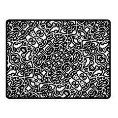 Interlace Black And White Pattern Double Sided Fleece Blanket (small)  by dflcprintsclothing