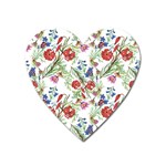 Summer flowers pattern Heart Magnet Front