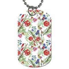 Summer Flowers Pattern Dog Tag (two Sides) by goljakoff