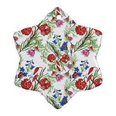 Summer Flowers Pattern Ornament (snowflake) by goljakoff