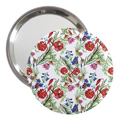 Summer Flowers Pattern 3  Handbag Mirrors by goljakoff