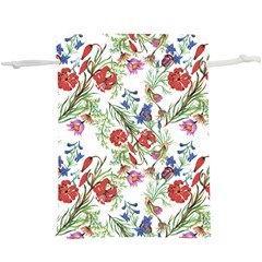 Summer Flowers Pattern  Lightweight Drawstring Pouch (xl) by goljakoff