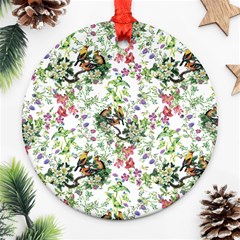 Green Flora Ornament (round) by goljakoff