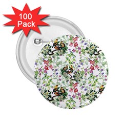 Green Flora 2 25  Buttons (100 Pack)  by goljakoff