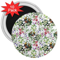 Green Flora 3  Magnets (10 Pack)  by goljakoff