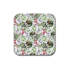 Green Flora Rubber Coaster (square)  by goljakoff