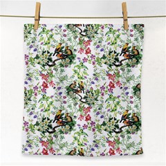 Green Flora Face Towel by goljakoff