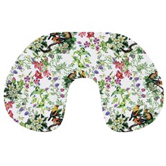 Green Flora Travel Neck Pillow by goljakoff