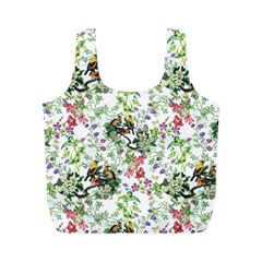 Green Flora Full Print Recycle Bag (m) by goljakoff