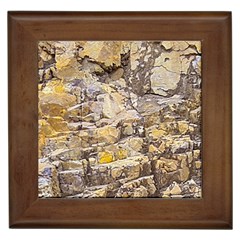 Rocky Texture Grunge Print Design Framed Tile