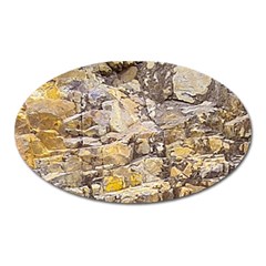 Rocky Texture Grunge Print Design Oval Magnet