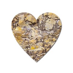 Rocky Texture Grunge Print Design Heart Magnet